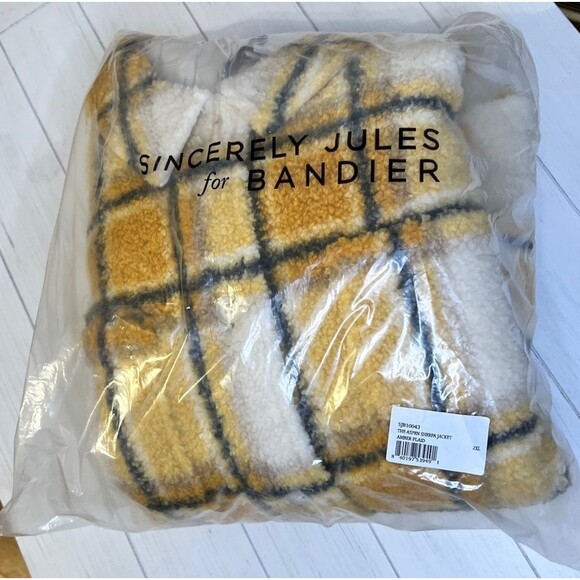 Bandier Sherpa Jacket Women's Plus XXL Yellow Sincerely Jules X Aspen Sherpa B2 - Picture 8 of 12